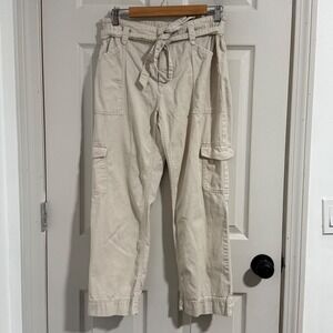 Old Navy Cargo‎ Pants Womens Small Cream Straight Leg Urban Y2K Streetwear Clean